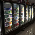 Glass door display cooler for beverage and dairy